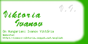 viktoria ivanov business card
